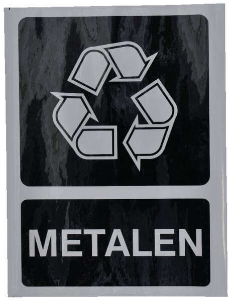 Štítek „recyklace kovů“