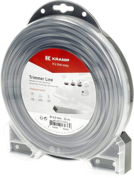Fil de coupe Ø 4mm 23m carré Titanium Power gris Kramp — réf. NL4023TSKR
