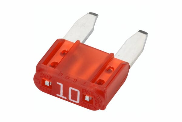 Fusible lame mini 10A longueur 10,9mm rouge pack 50x Hella · réf. 8JS728596141