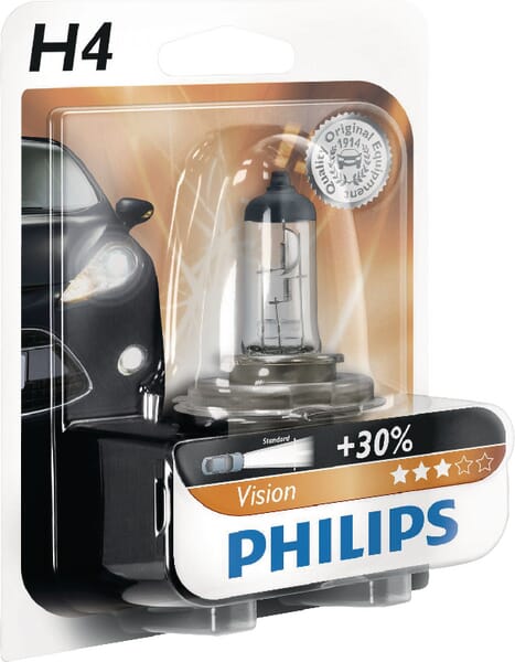 Ampoule Halogène tube H4 12V 55W P43t-38 blanc Philips · réf. GL12342PRB1