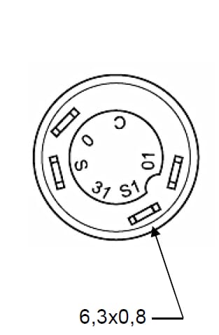 Interrupteur poussoir, Quick, rond, jaune vue 4