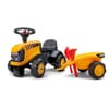 F215C JCB lábbal hajtós traktor babáknak pótkocsival, lapáttal és gereblyével