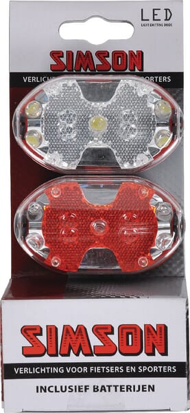 Jeu LED batterie avant+arrière — réf. 020757SIM