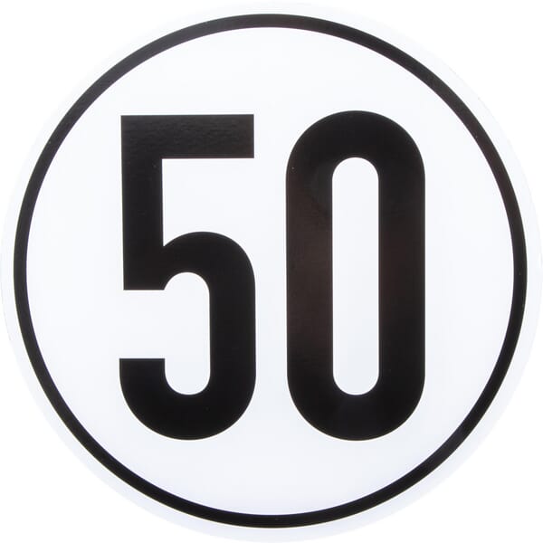 Plaque 50 km type allemand · réf. BL50