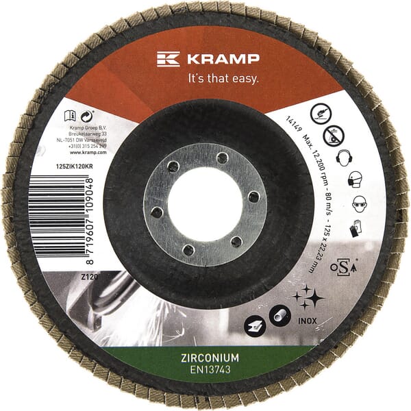 Disque lam. zircon 125mm K120 — réf. 125ZIK120KR
