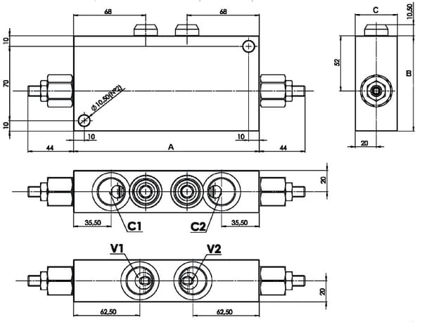 Valves d’équilibrage doubles 3/4" vue 4