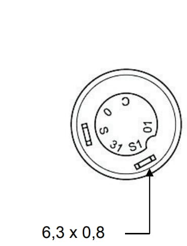 Interrupteur à poussoir, ventilation, rond, jaune vue 4