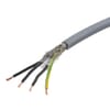 PVC flex kábel - árnyékolt - zöld/sárga vezetővel