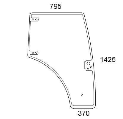 Vitre de cabine, unité — réf. 84396432N
