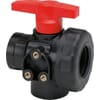GEOline 3-way ball valves with female thread, L-bore