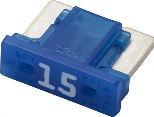 Fusible mini blade low 15A longueur 8,4mm bleu pack 5x Hella · réf. 8JS728596322