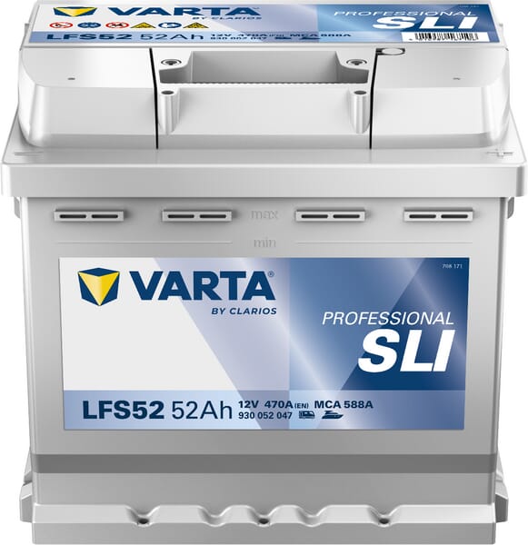 Batterie 12V 52Ah 470A LFS52 VARTA Professional Starter · réf. 930052047