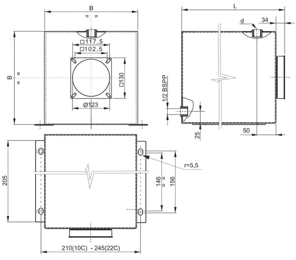 Réservoir MPP 22 l horizontal vue 3