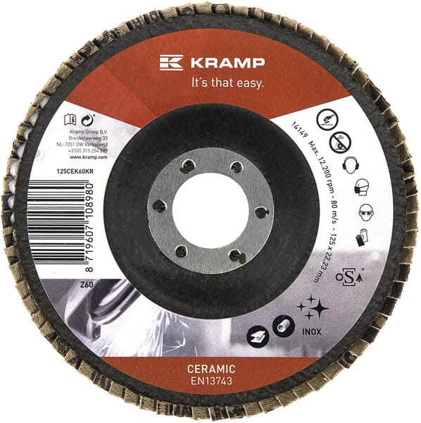 Disque lam. céramiq 125mm K60 — réf. 125CEK60KR