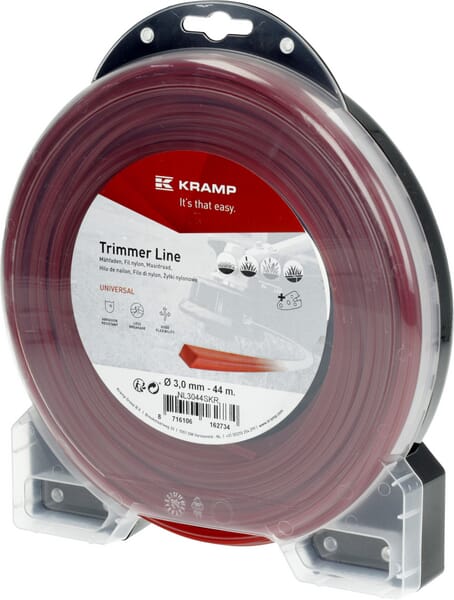 Fil de coupe Ø 3mm 44m carré rouge Kramp — réf. NL3044SKR