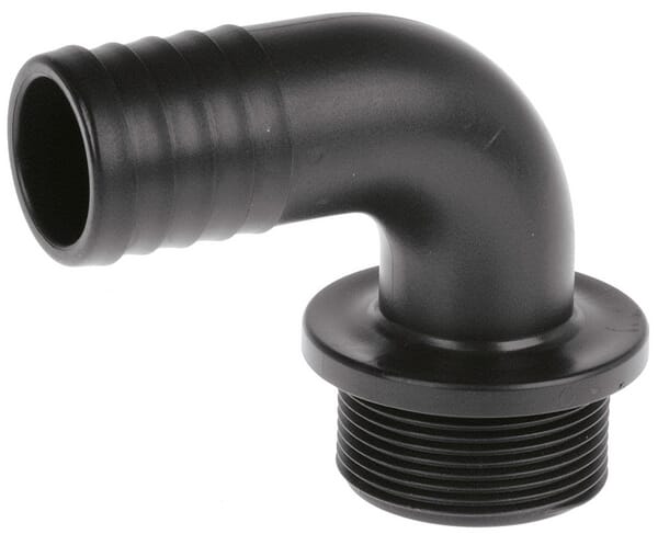 Koleno 90° s hadicovou přípojkou a vnějším závitem, GEOline