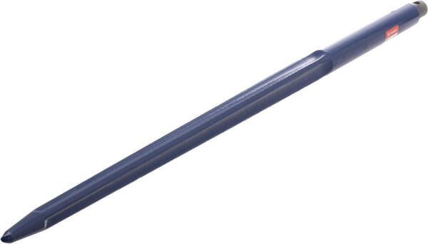 Dent de chargeur, droite, section étoile 35x860mm, pointe pointue avec goupille cylindrique Ø11,5, noire — réf. FT4064KR