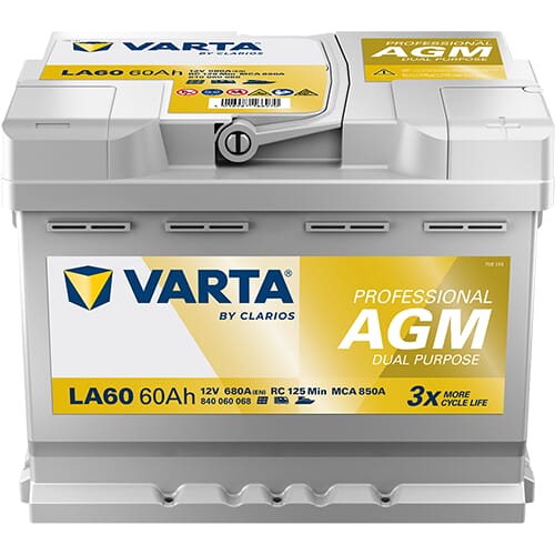 Käynnistysakku Varta 12V 60Ah 680A - Auton Akut ja Ajoneuvoakut - 840060068 - 1