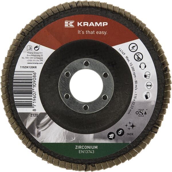 Disque lam. zircon 115mm K120 — réf. 115ZIK120KR