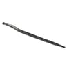 Silage tine, cranked: 58mm double T section 36x815mm, pointed tip with M22x1.5mm nut, black, Stoll