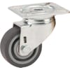 Castor wheels with plate attachment and wheel with rubber tread 40 - 100kg