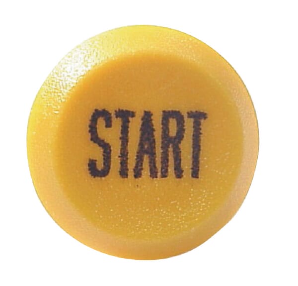 Interrupteur poussoir, Start, rond, jaune vue 2
