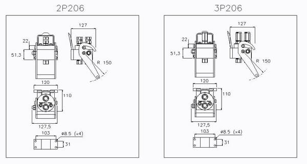 Multifaster G DN10-2x1/2" BSPP - Multifaster Reservdelar - 2P206G212GFC - 3