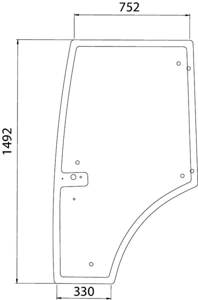 Vitre de porte — réf. 7700073324N
