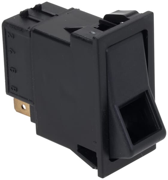 Interrupteur à bascule, II+I-0, marche-arrêt, 12V, 6 pôles, fonction éclairage, avec ampoule — réf. SW10060KR
