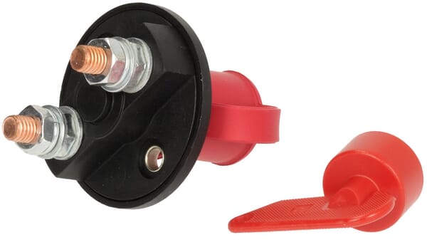 Coupe-batterie rond, noir, M8, 12/24V, 150A/500A (5sec), IP40 vue 2