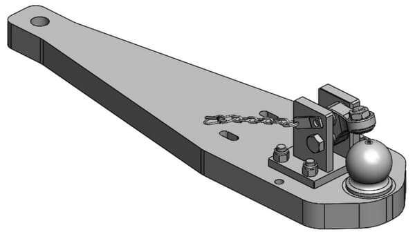 Barre d'attelage renforcée K80® Case Puma 185-240/ Steyr CVT 6185-6240 / New Holland-T7.270 · réf. 009605974A02
