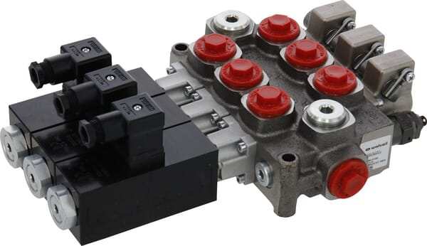 Hydraulický rozvaděč Q45, 3 sekce, typ D41, 12V