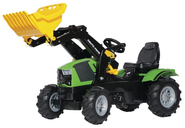Tracteur à pédales avec chargeur frontal, Deutz Fahr, avec roues pneumatiques, à partir de 3 ans, rollyFarmtrac de Rolly Toys — réf. R61121