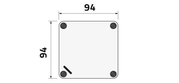 Armoire plastique 94x94x81mm vue 2