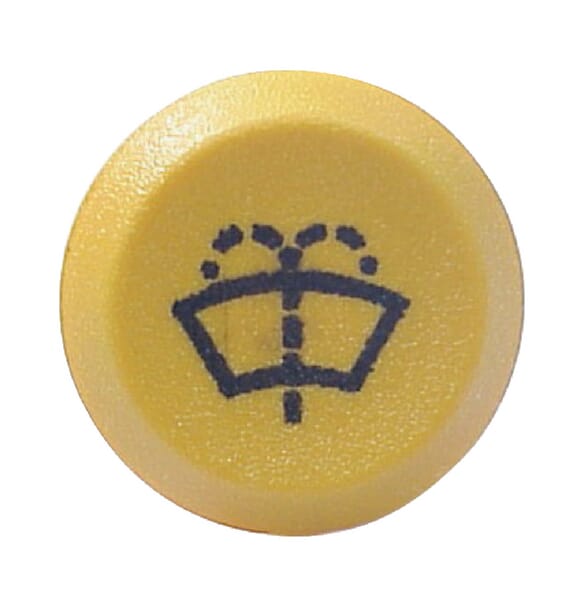 Interrupteur à poussoir, essuie-glaces, rond, jaune vue 3