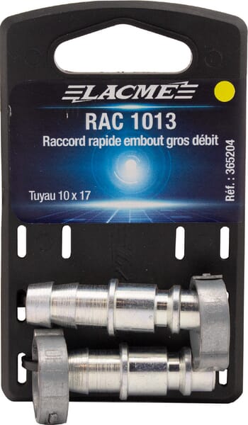 Embout GD - ISO 6150 B 7,2 - Cannelé Tuyau Ø int. 10 mm + collier · réf. 365204LAC