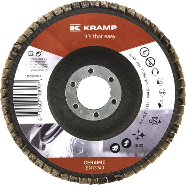 Disque lam. céramiq 125mm K40 — réf. 125CEK40KR