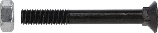 Boulon de charrue carré M10x80 + ecrou + ecrou vue 2