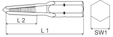 Bit závitn. 1/4” jednotl. 6 mm