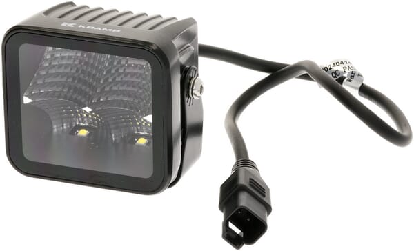 Lampe de travail indirecte LED, 40W, 4800lm, carrée, 12/24V, blanche, 81x82,5x67,5mm prise Deutsch, faisceau large, 4LED — réf. LA10608
