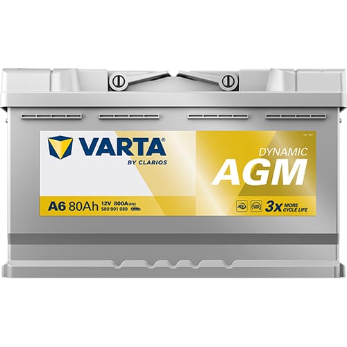 Startbatteri Varta 12V 80Ah 800A - Bilbatterier och Fordonsbatterier - 580901080 - 2