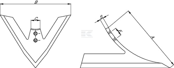 Soc triangulaire 300x7 EA40 VSS CAPPON vue 2