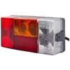 Rear light LH rectangular, 12/24V, red/orange/white, bolt on, 210x66x108mm, Hella