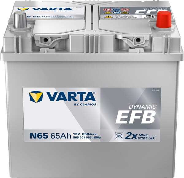 Batterie 12V 65Ah 650A N65 VARTA Dynamic EFB — réf. 565501065
