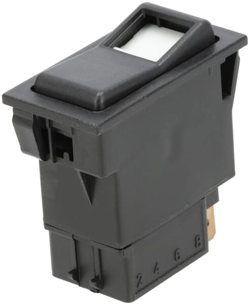 Interrupteur à bascule, II+I-0, off-on-on, 12V, 7 pôles, éclairage de localisation, avec ampoule — réf. SW10031KR