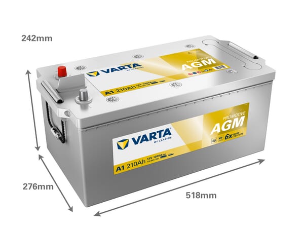 Käynnistysakku Varta 12V 210Ah 1200A - Auton Akut ja Ajoneuvoakut - 710901120 - 5