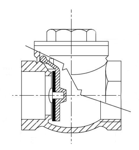 Clapet anti-retour hor. 2 1/2" vue 3