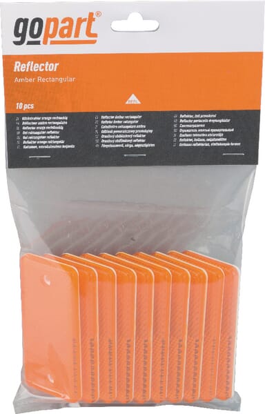 Catadioptre rectangle orange 94x44mm à visser — réf. LA75002