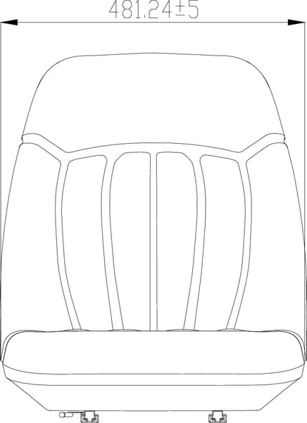 Revêtement de siège noir PVC vue 5