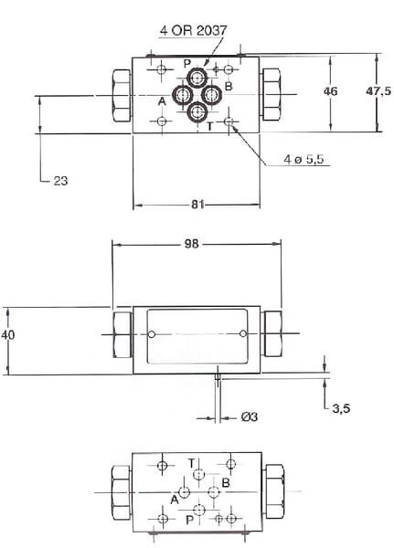 Clapet antiretour commandé NG6 vue 5